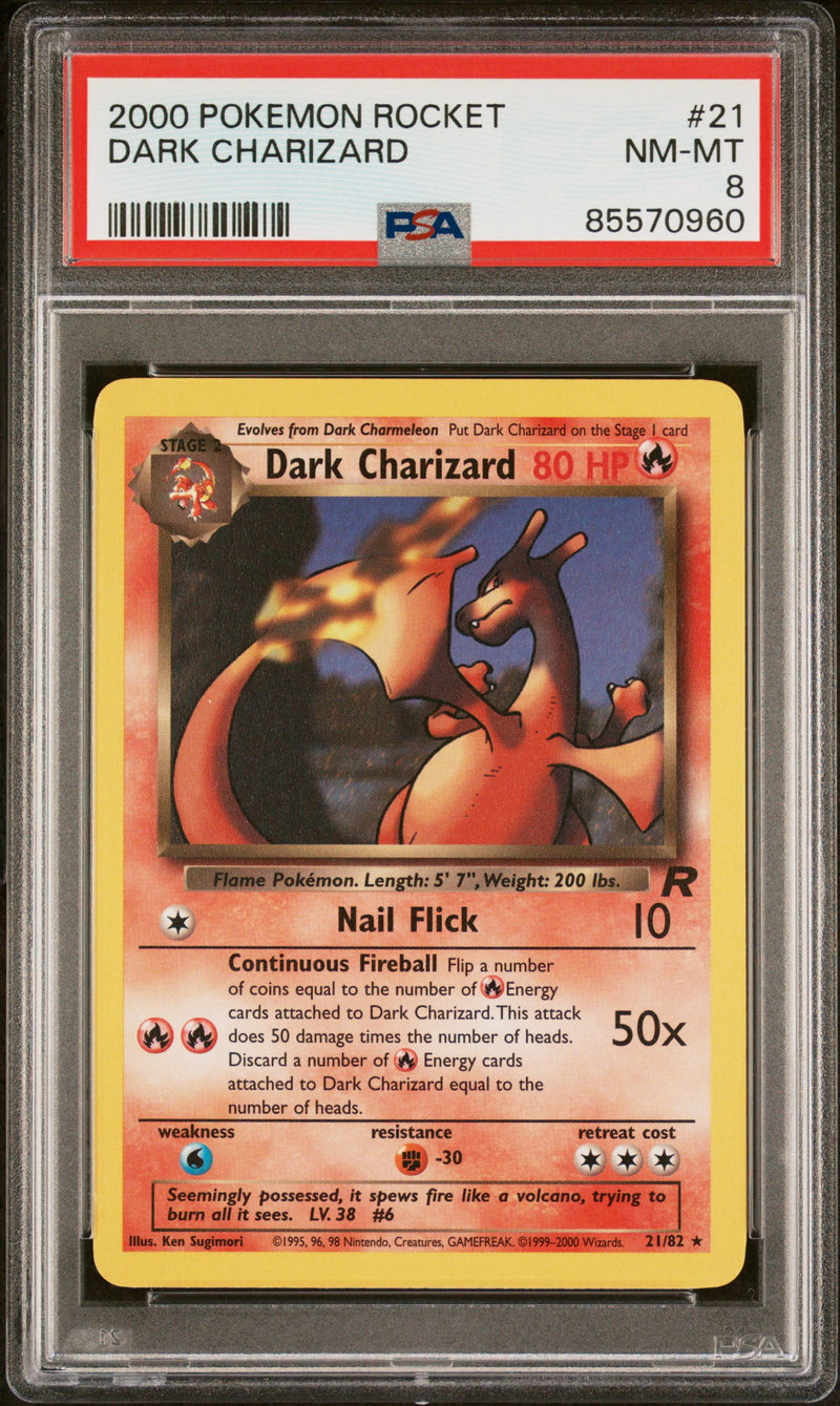 PSA NM-MT 8 Dark Charizard (21/82) [Rocket] - 85570960