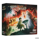 The dramatic box art features characters from Middle-earth including Frodo in the foreground with Gandalf and other fellowship members set against a fiery orange and red background with the Eye of Sauron and other iconic imagery from the series.