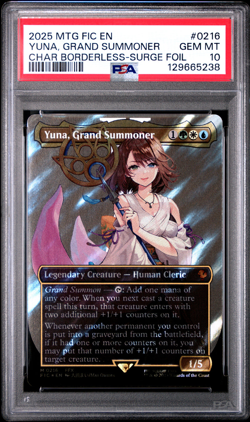 PSA GEM MT 10 Yuna, Grand Summoner [Magic The Gathering Final Fantasy Commander] - 129665238