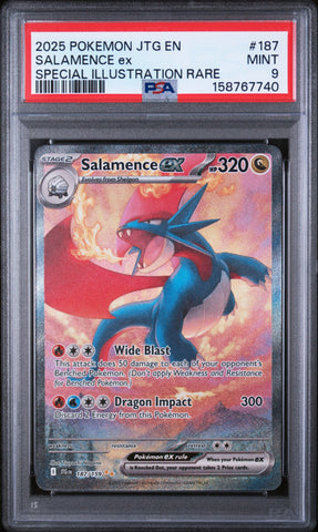 PSA MINT 9 Salamence Ex (187) [Jtg En-Journey Together] - 158767740