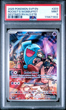 PSA MINT 9 Rocket'S Wobbuffet (203) [Black Star Promo] - 119471802