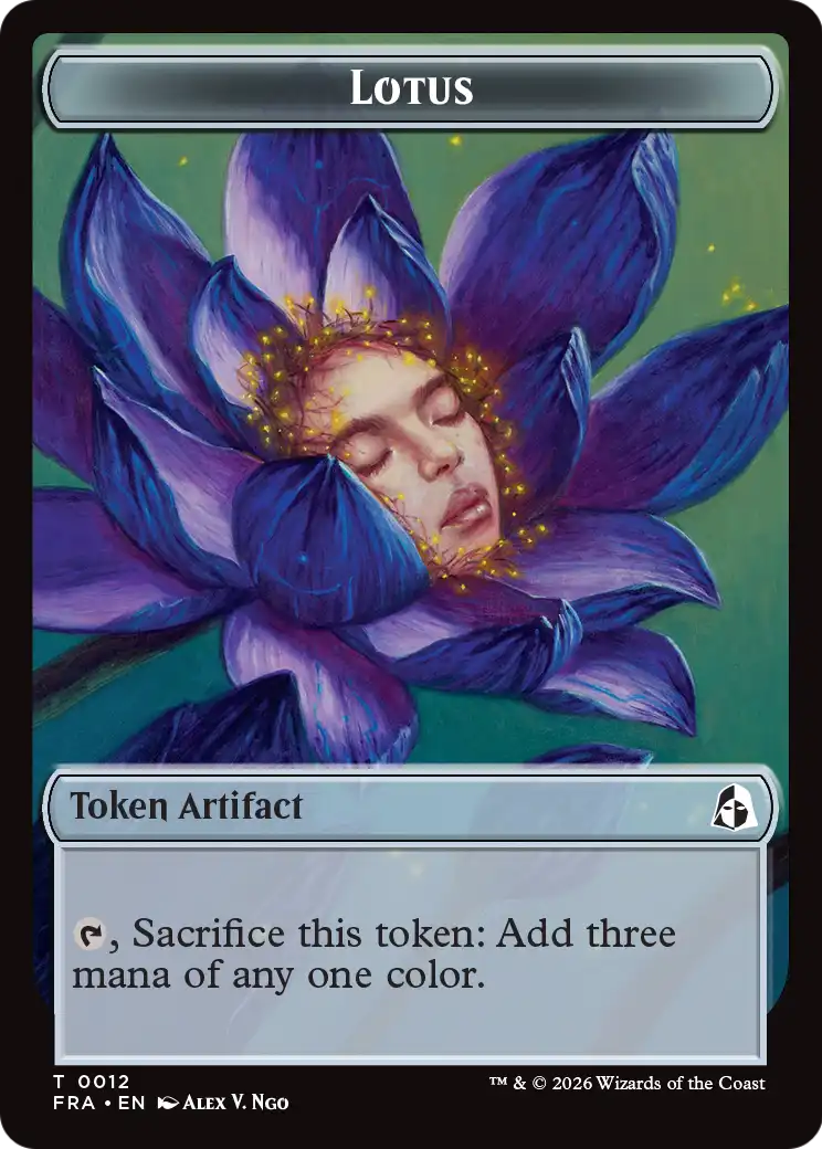 Dragon // Lotus Double-Sided Token [Reality Fracture Tokens]