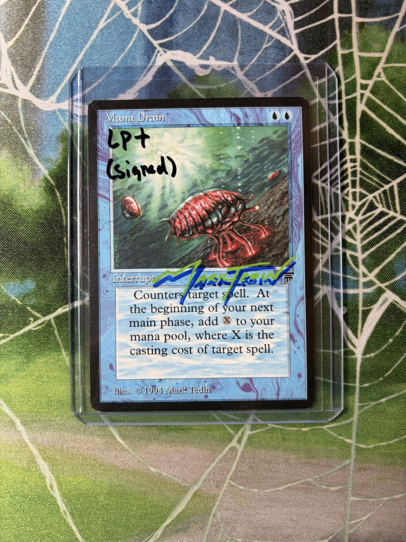 Mana Drain (Signed by Mark Tedin) [Legends]