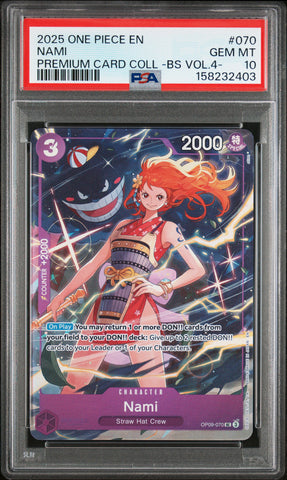 PSA GEM MT 10 Nami [Premium Collection -Best Selection Vol.4 -] - 158232403