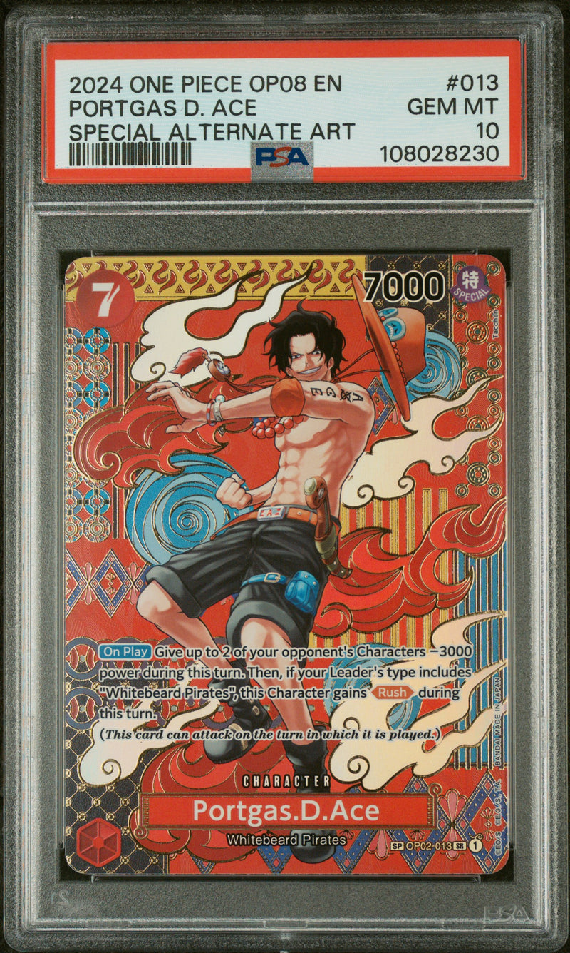 PSA GEM MT 10 Portgas D. Ace [Op08-Two Legends] - 108028230