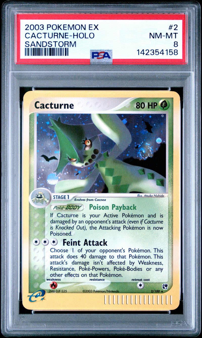 PSA NM-MT 8 Cacturne-Holo(2/100) [Ex Sandstorm] - 142354158