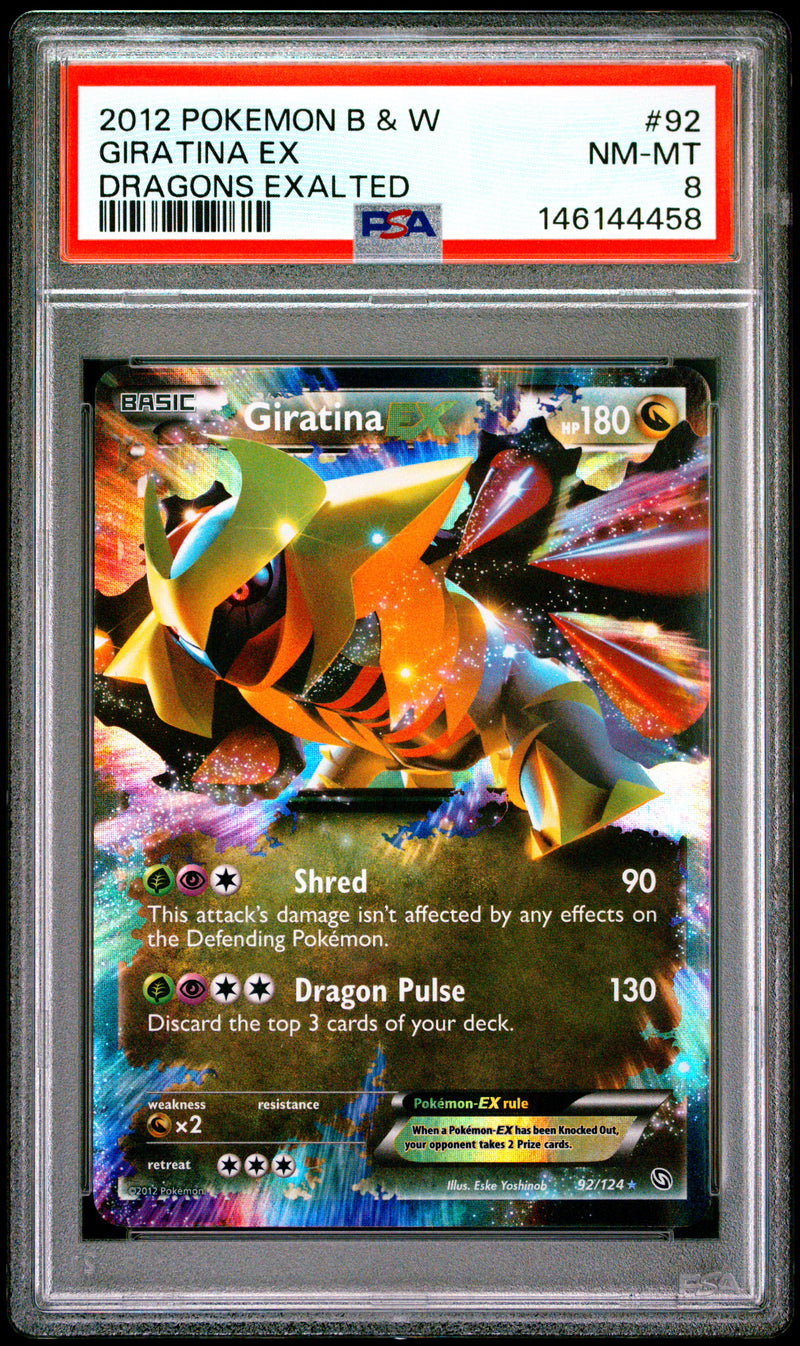 PSA NM-MT 8 Giratina Ex (92/124) [Black & White Dragons Exalted] - 146144458