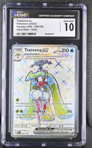 CGC GEM MINT 10 Tsareena ex (220/182) [Paradox Rift] - 6114547277
