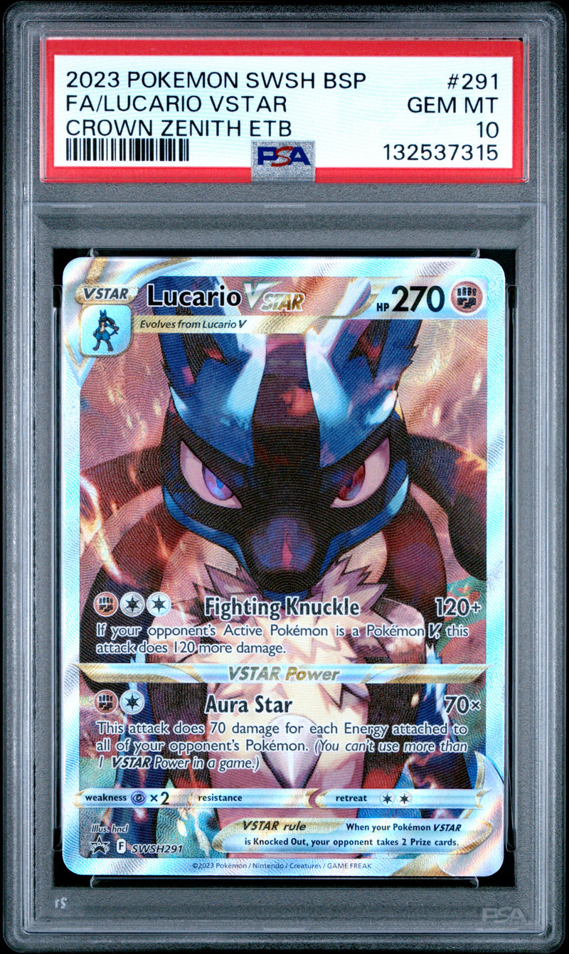PSA GEM MT 10 Lucario Vstar(SWSH291) [Swsh Black Star Promo] - 132537315