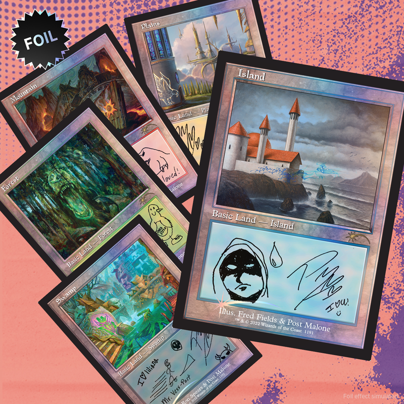 Magic the Gathering: Secret Lair: Post Malone: The Lands: Traditional Foil