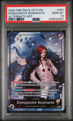 PSA GEM MT 10 Donquixote Rosinante [Op12-Legacy Of The Master] - 129608357