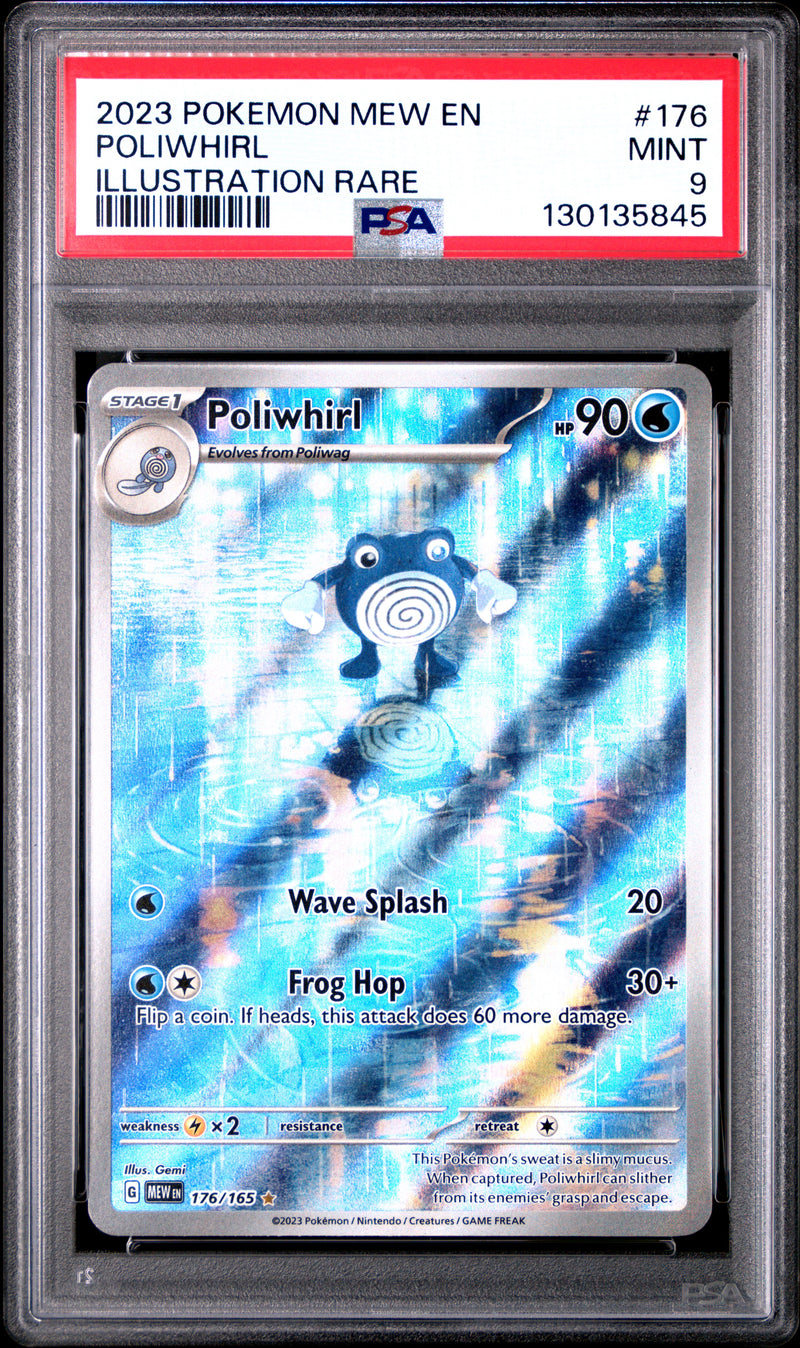 PSA MINT 9 Poliwhirl (176/165) [Mew En-151] - 130135845