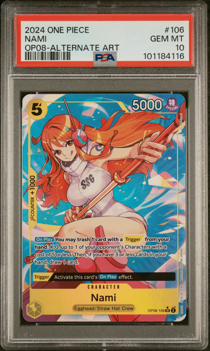 PSA GEM MT 10 Nami [Op08-Two Legends] - 101184116
