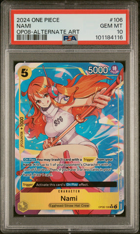 PSA GEM MT 10 Nami [Op08-Two Legends] - 101184116