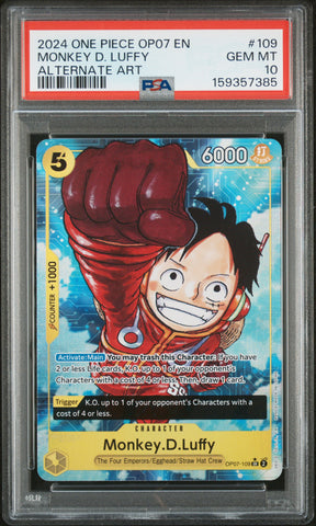 PSA GEM MT 10 Monkey D. Luffy [Op07-500 Years In The Future] - 159357385