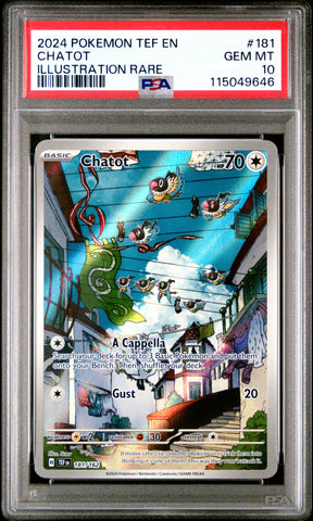 PSA GEM MT 10 Chatot (181) [Tef En-Temporal Forces] - 115049646