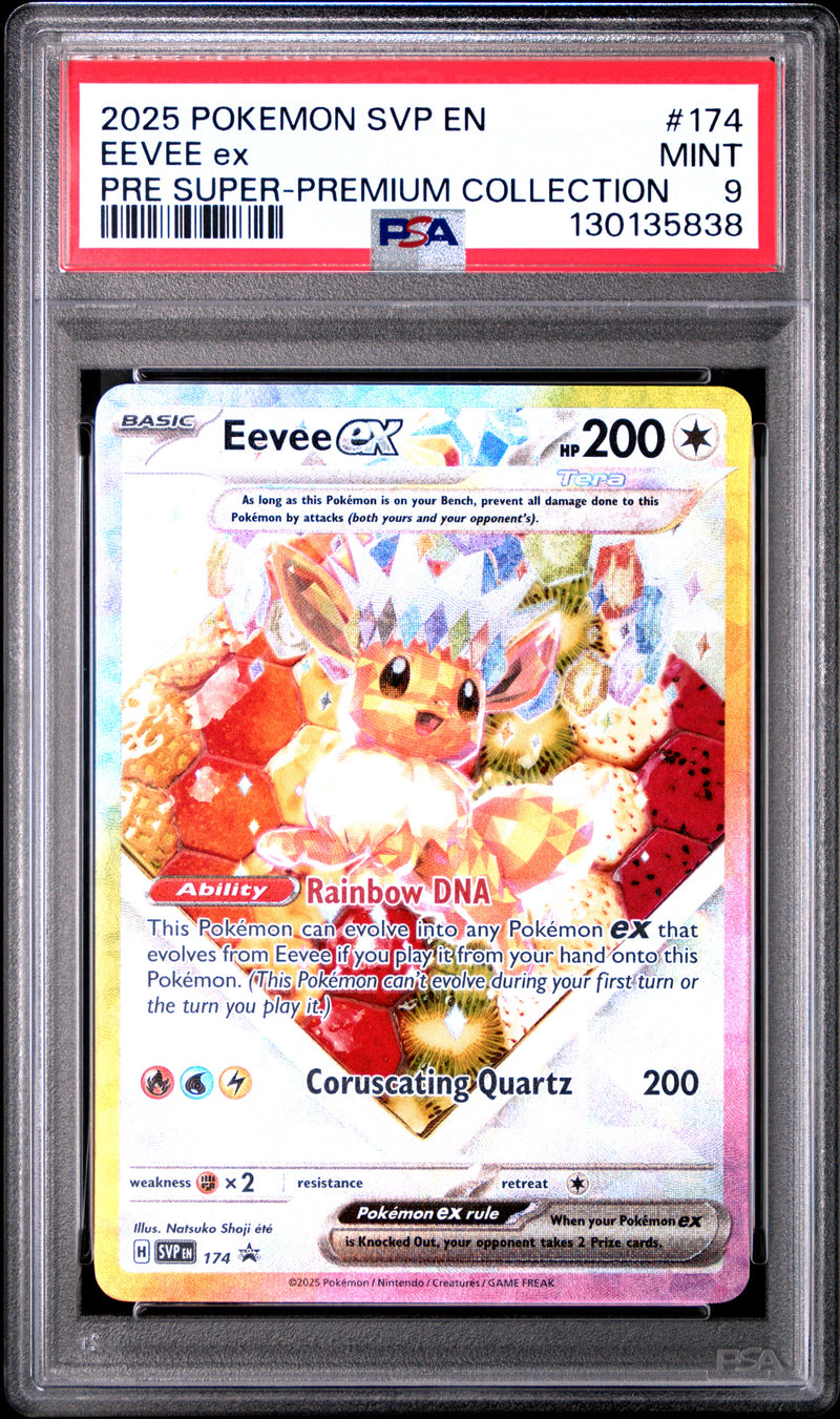 PSA MINT 9 Eevee Ex (174) [Svp En-Sv Black Star Promo] - 130135838