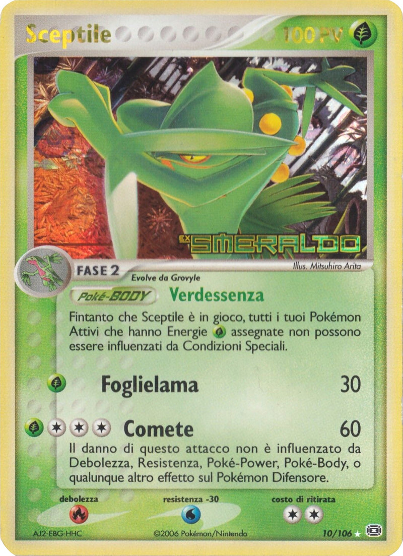 pokemon card sceptile Sceptile (10/106) (Stamped) [EX: Emerald]