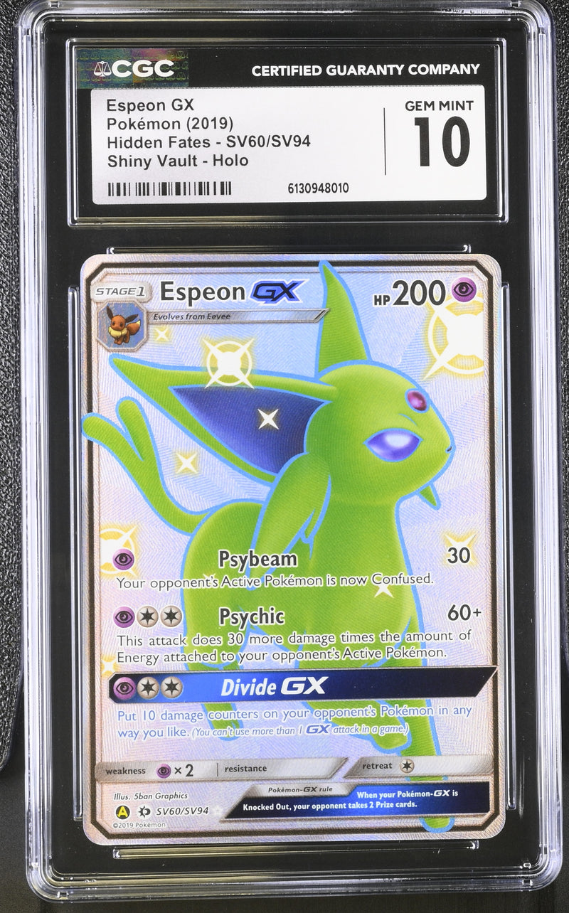 CGC GEM MINT 10 Espeon GX (SV60/SV94) [Hidden Fates] - 6130948010