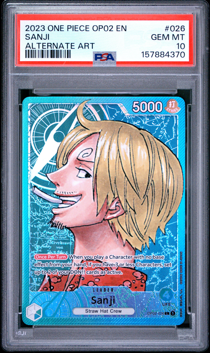 PSA GEM MT 10 Sanji [Op02-Paramount War] - 157884370