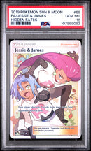 PSA GEM MT 10 Jessie & James (68/68) [Sun & Moon Hidden Fates] - 107989083