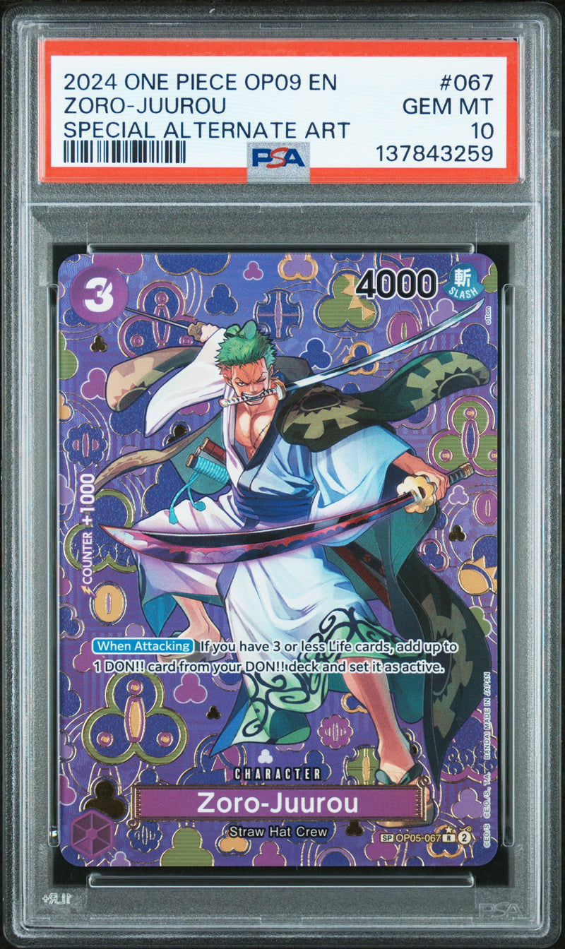 PSA GEM MT 10 Zoro-Juurou [Op09-Emperors In The New World] - 137843259