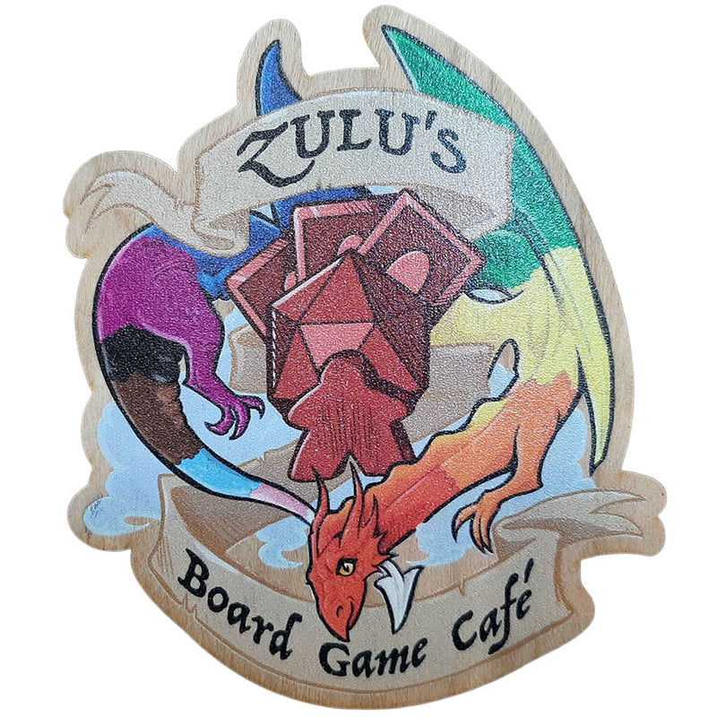 Wood Sticker: Rainbow Dragon
