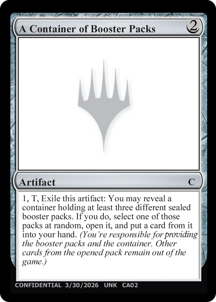 A Container of Booster Packs [Unknown Event]