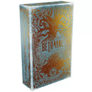 Betrayal: Deck of Lost Souls board game box featuring ornate teal and orange swirling artwork with supernatural imagery.
