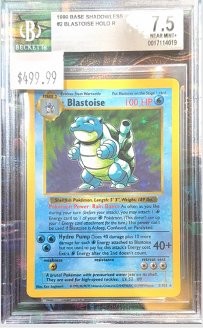 BGS 7.5 Blastoise HOLO (2/102) [Base Shadowless] - 17114019
