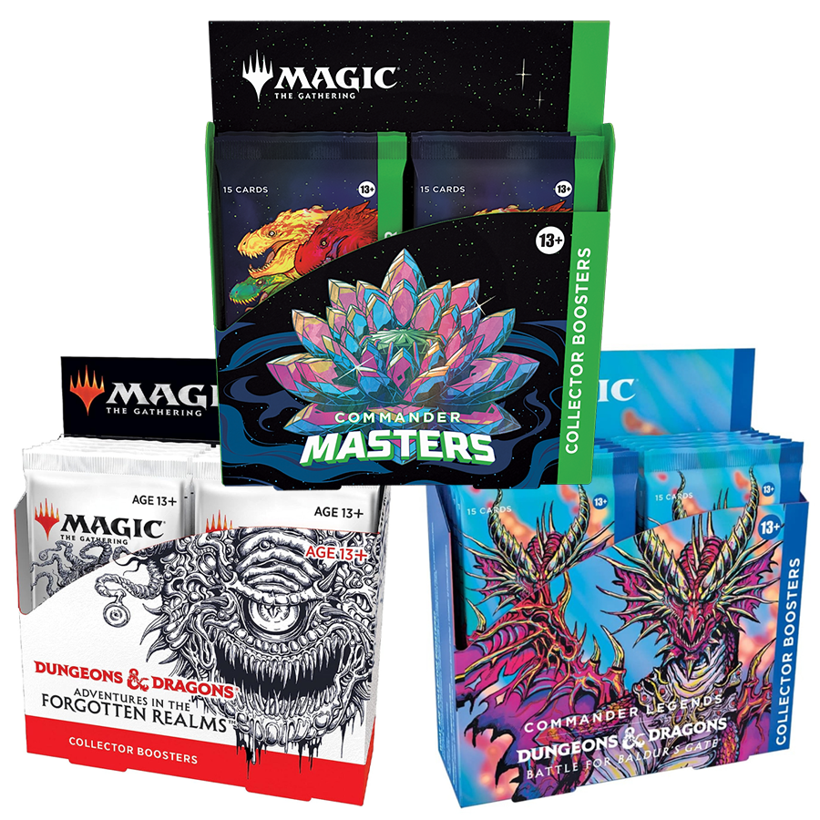 Magic The Gathering: CMM + AFR + CLB: Collector Booster Display Combo