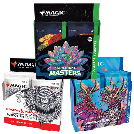 Magic The Gathering: CMM + AFR + CLB: Collector Booster Display Combo