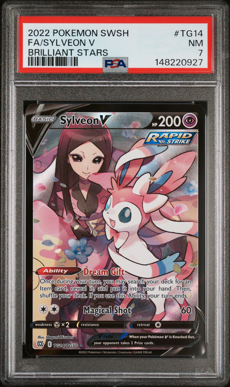 PSA NM 7 Sylveon V (TG14/TG30) [Sword & Shield Brilliant Stars] - 148220927
