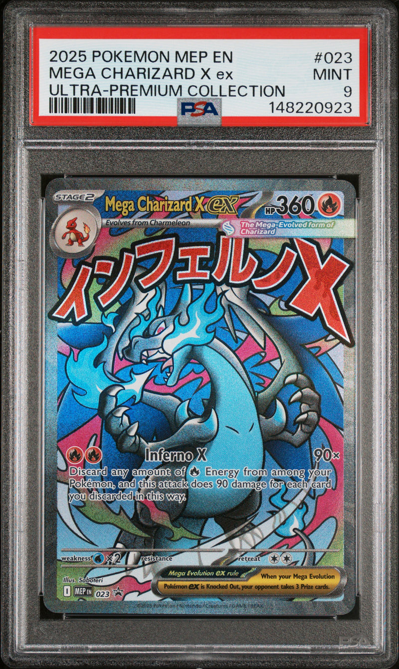 PSA MINT 9 Mega Charizard X Ex (23) [Mep En-Me Black Star Promo] - 148220923