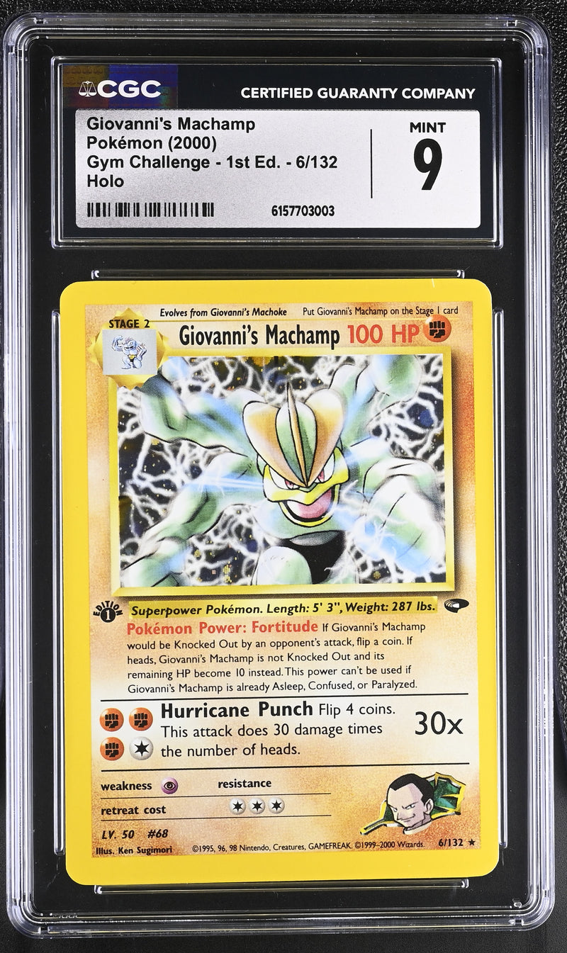 CGC 9 Giovanni's Machamp (6/132) [Gym Challenge - 1st Ed.] - 6157703003