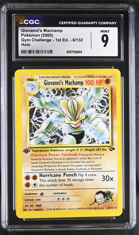 CGC 9 Giovanni's Machamp (6/132) [Gym Challenge - 1st Ed.] - 6157703003