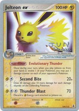 2007 world championship pokemon cards Jolteon ex (109/113) (Flyvees