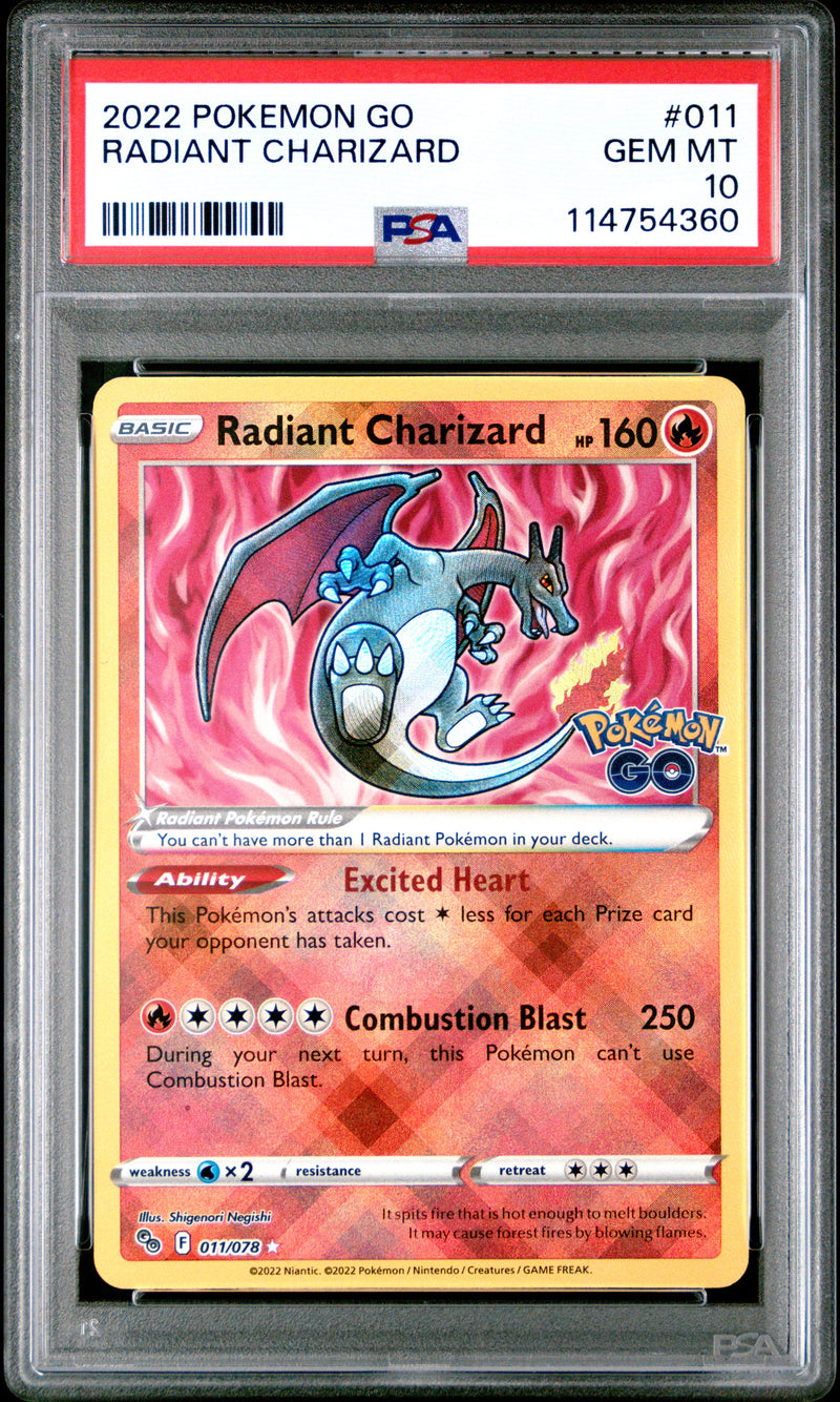 PSA GEM MT 10 Radiant Charizard(011/078) [Go] - 114754360