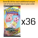 Pokémon TCG: Cosmic Eclipse Loose Booster Box: 36 Loose Packs