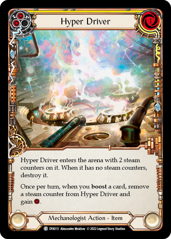 Hyper Driver (Yellow) [DYN111] (Dynasty)  Rainbow Foil