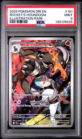 PSA MINT 9 Rocket's Houndoom (191/182) [Dri En-Destined Rivals] - 130135835