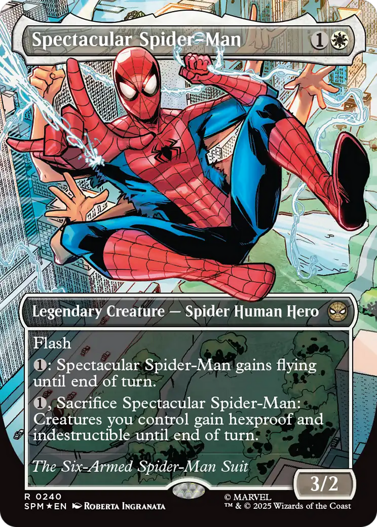 Spectacular Spider-Man (0240) (Borderless) (Textured Foil) [Marvel's  Spider-Man]