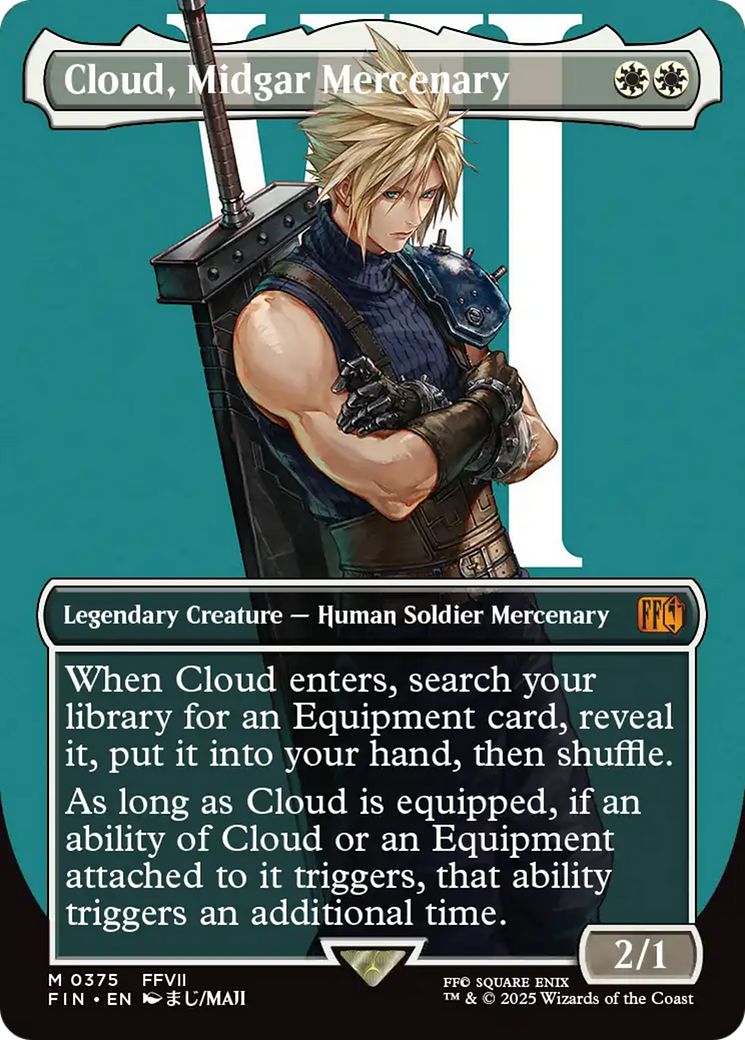 final fantasy mtg borderless Emet-Selch, Unsundered (As this Saga enters and after your draw step Cloud, Midgar Mercenary (Borderless) [FINAL