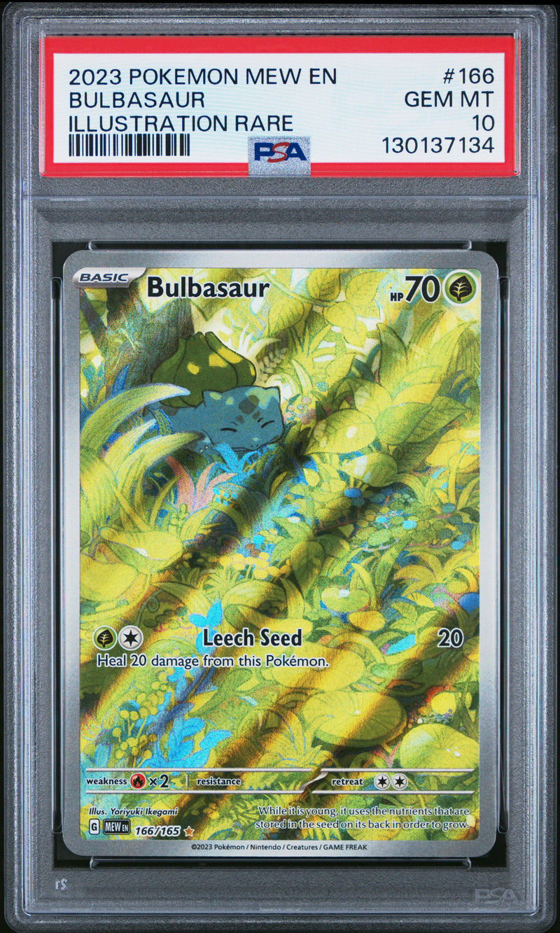 PSA GEM MT 10 Bulbasaur (166/165) [Mew En-151] - 130137134