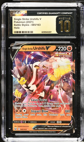 CGC PRISTINE 10 Single Strike Urshifu V (085/163) [Battle Styles] - 6099945287