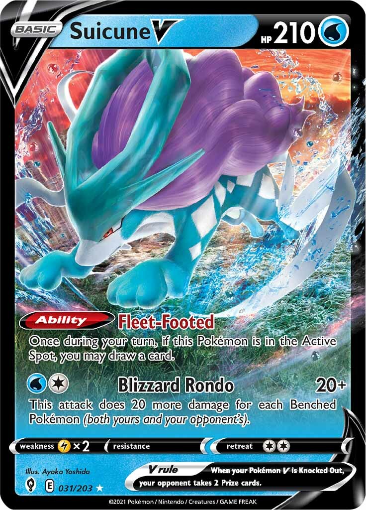 Suicune V (031/203) [Sword & Shield: Evolving Skies]