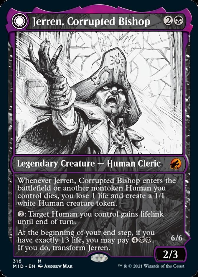 Jerren, Corrupted Bishop // Ormendahl, the Corrupted (Showcase Eternal  Night) [Innistrad: Midnight Hunt]
