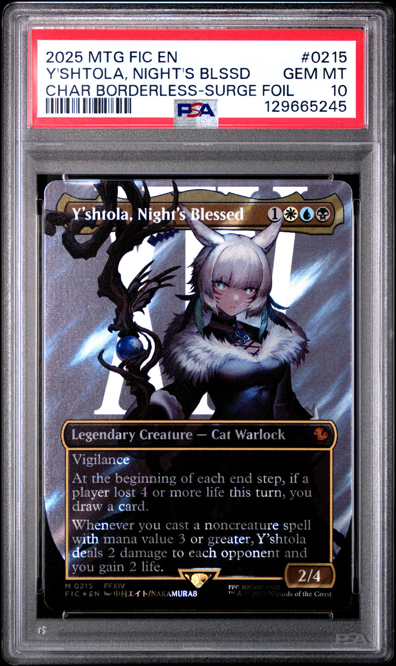 PSA GEM MT 10 Y'Shtola, Night'S Blssd[Magic The Gathering Final Fantasy Commander] - 129665245