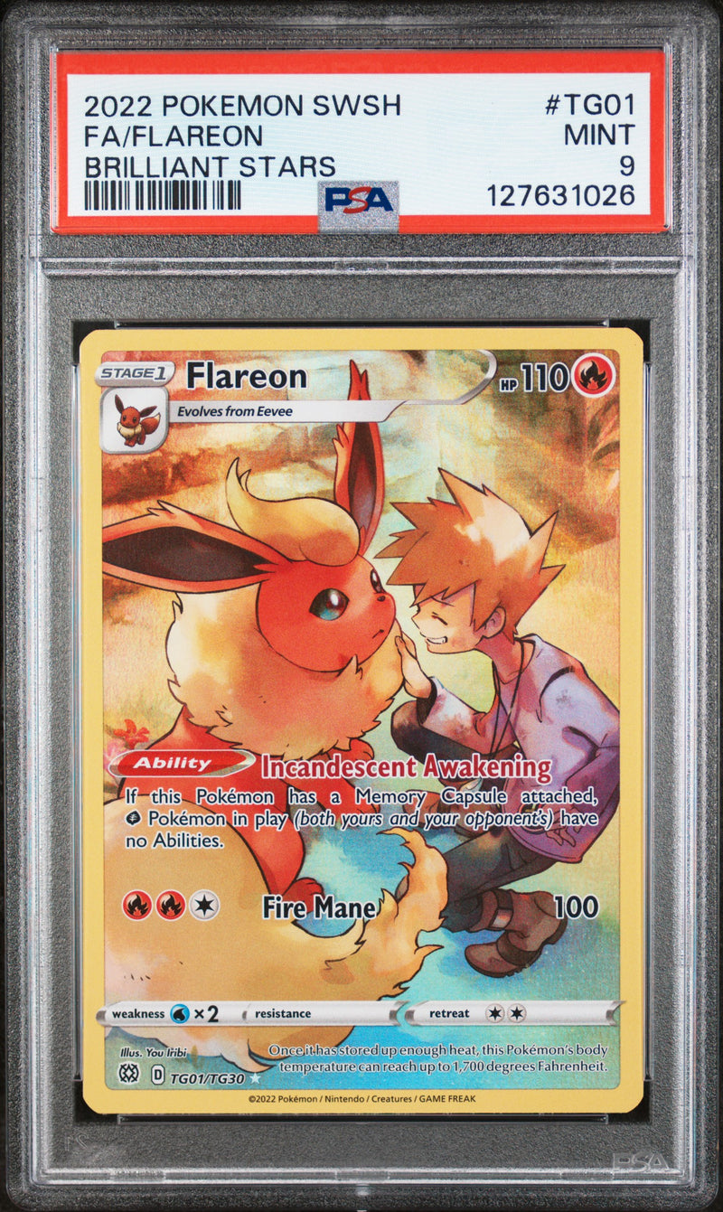 PSA MINT 9 Flareon (TG01/TG30) [Sword & Shield: Brilliant Stars] - 127631026
