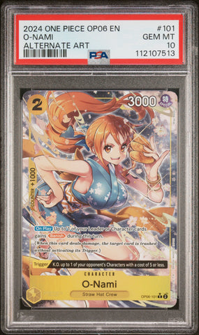 PSA GEM MT 10 O-Nami [Op06-Wings Of The Captain] - 112107513